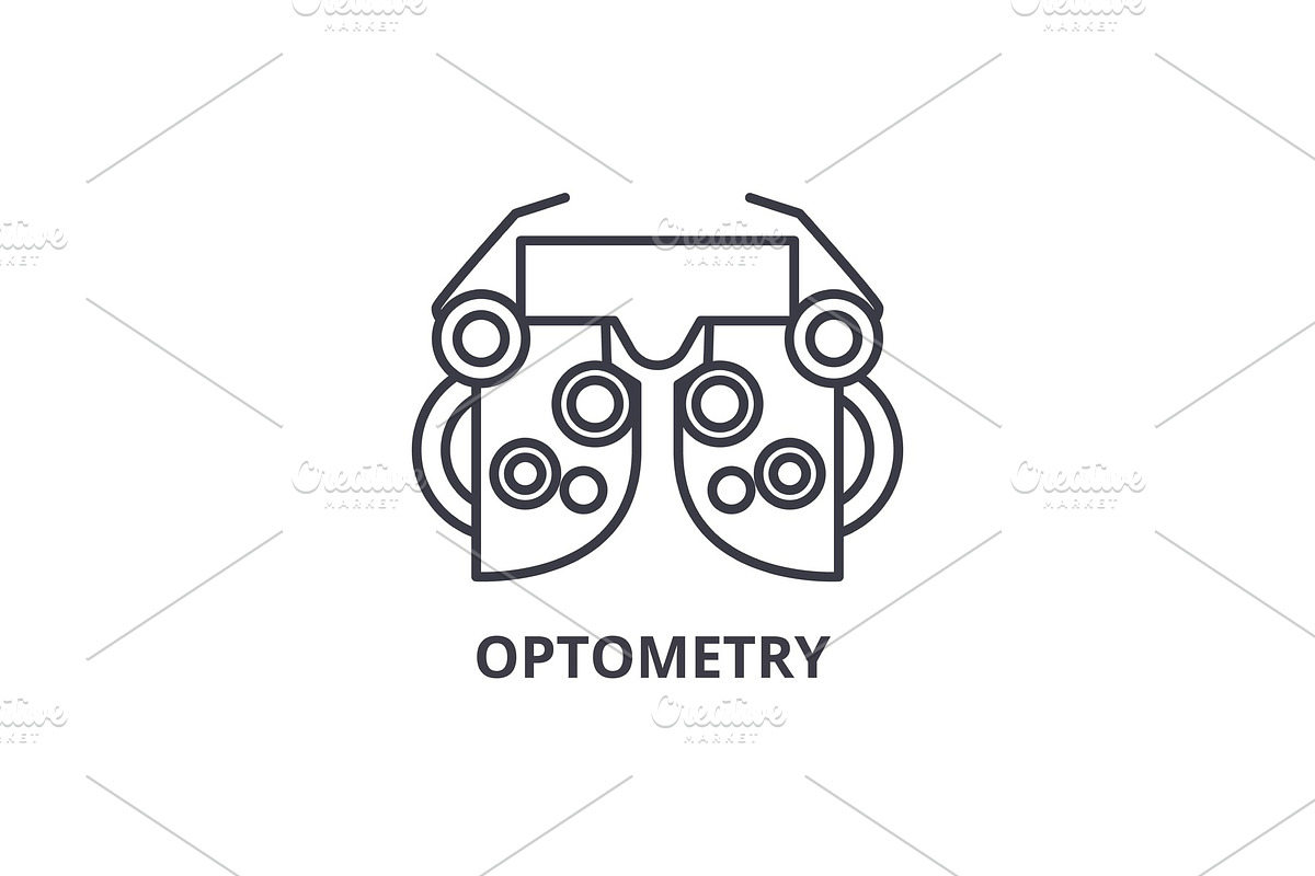 optometry thin line icon, sign, symbol, illustation, linear concept, vector  in Objects - product preview 8