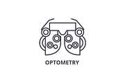 optometry thin line icon, sign, symbol, illustation, linear concept, vector 