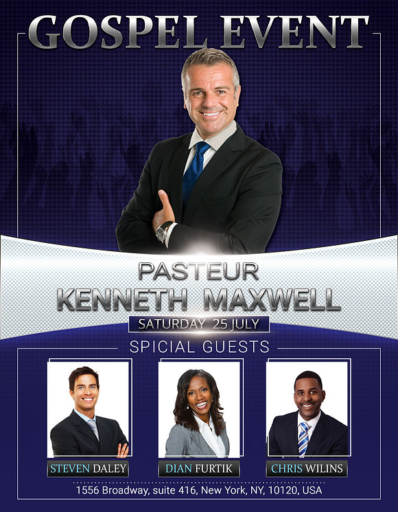 Gospel Concert Event Church Bundle in Flyer Templates - product preview 4