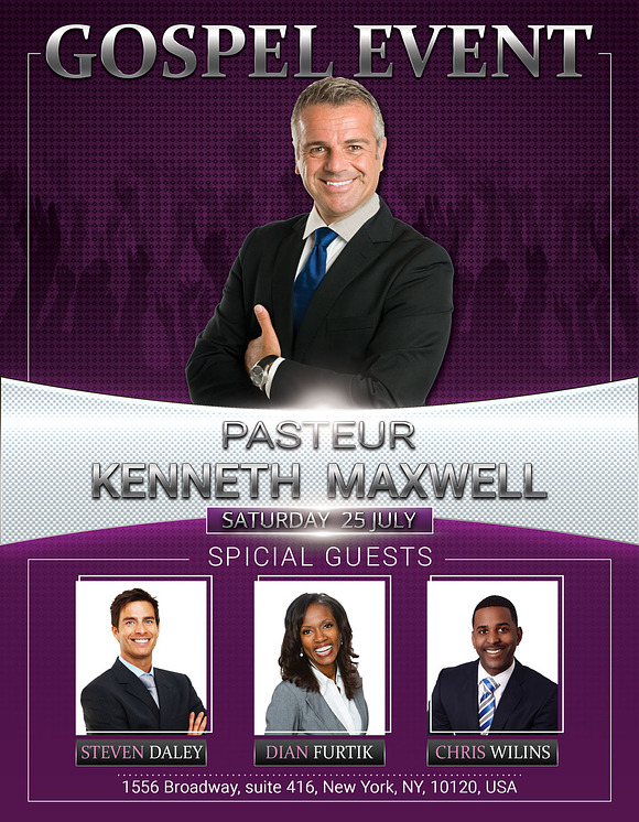 Gospel Concert Event Church Bundle in Flyer Templates - product preview 6
