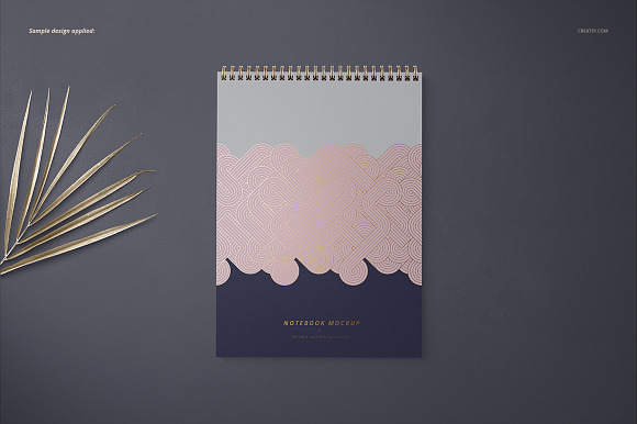 A4 Vertical Spiral Notebook Mockup in Print Mockups - product preview 3