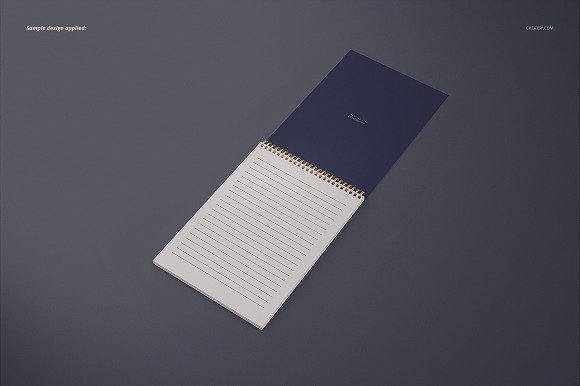 A4 Vertical Spiral Notebook Mockup in Print Mockups - product preview 4