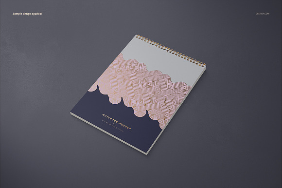 A4 Vertical Spiral Notebook Mockup in Print Mockups - product preview 5