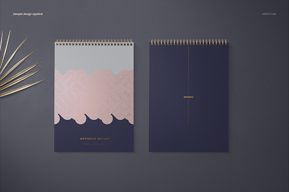 A4 Vertical Spiral Notebook Mockup in Print Mockups - product preview 7