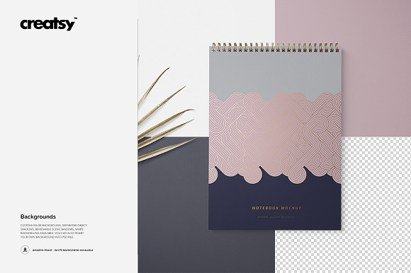A4 Vertical Spiral Notebook Mockup in Print Mockups - product preview 11
