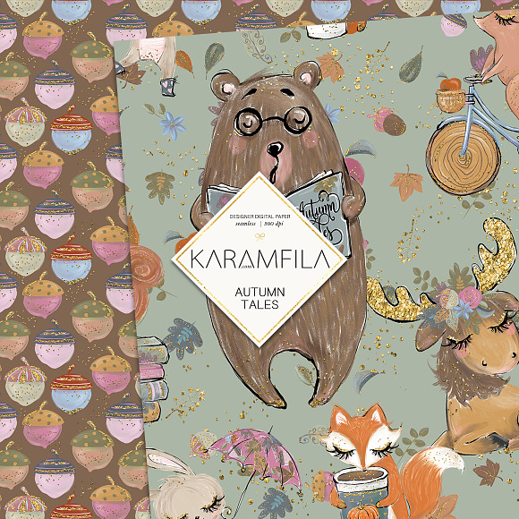 Fall Woodland Patterns in Patterns - product preview 4