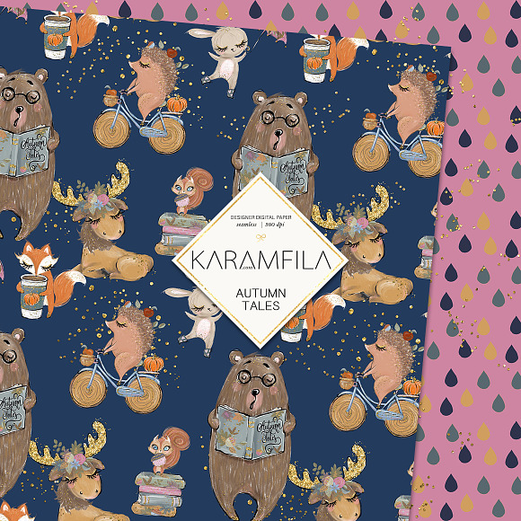 Fall Woodland Patterns in Patterns - product preview 6
