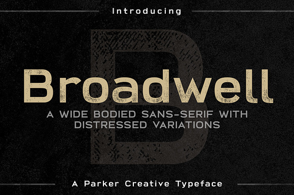 ★ Broadwell ★ Strong Distressed Font in Bold Fonts - product preview 5