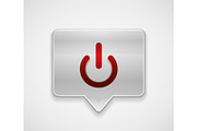Start power button, ui icon design, on off symbol