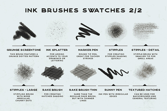 Procreate Inking brushes - set of 20 in Photoshop Brushes - product preview 5