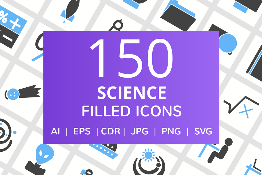 150 Science Filled Icons
