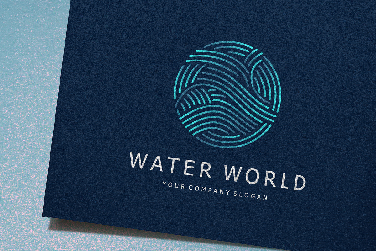 Water World Logo in Logo Templates - product preview 8