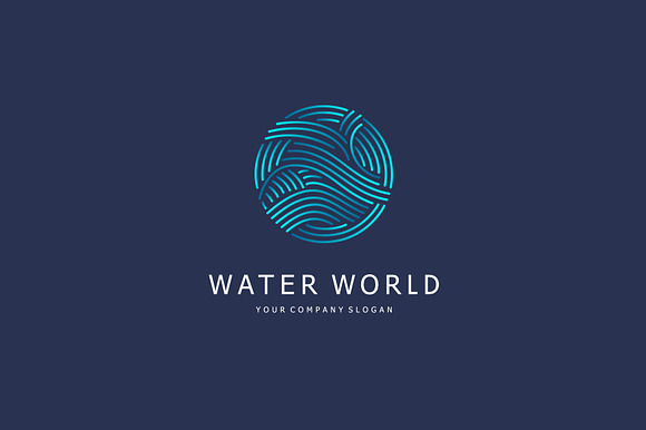 Water World Logo in Logo Templates - product preview 4