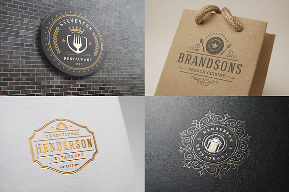 36 Restaurant Logos and Badges in Logo Templates - product preview 11