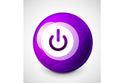 Start power button, ui icon design, on off symbol