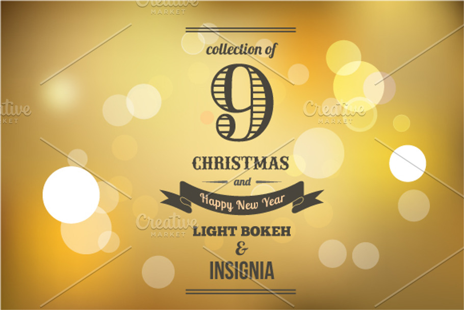 9 Light Bokeh & insignia backgrounds in Illustrations - product preview 8
