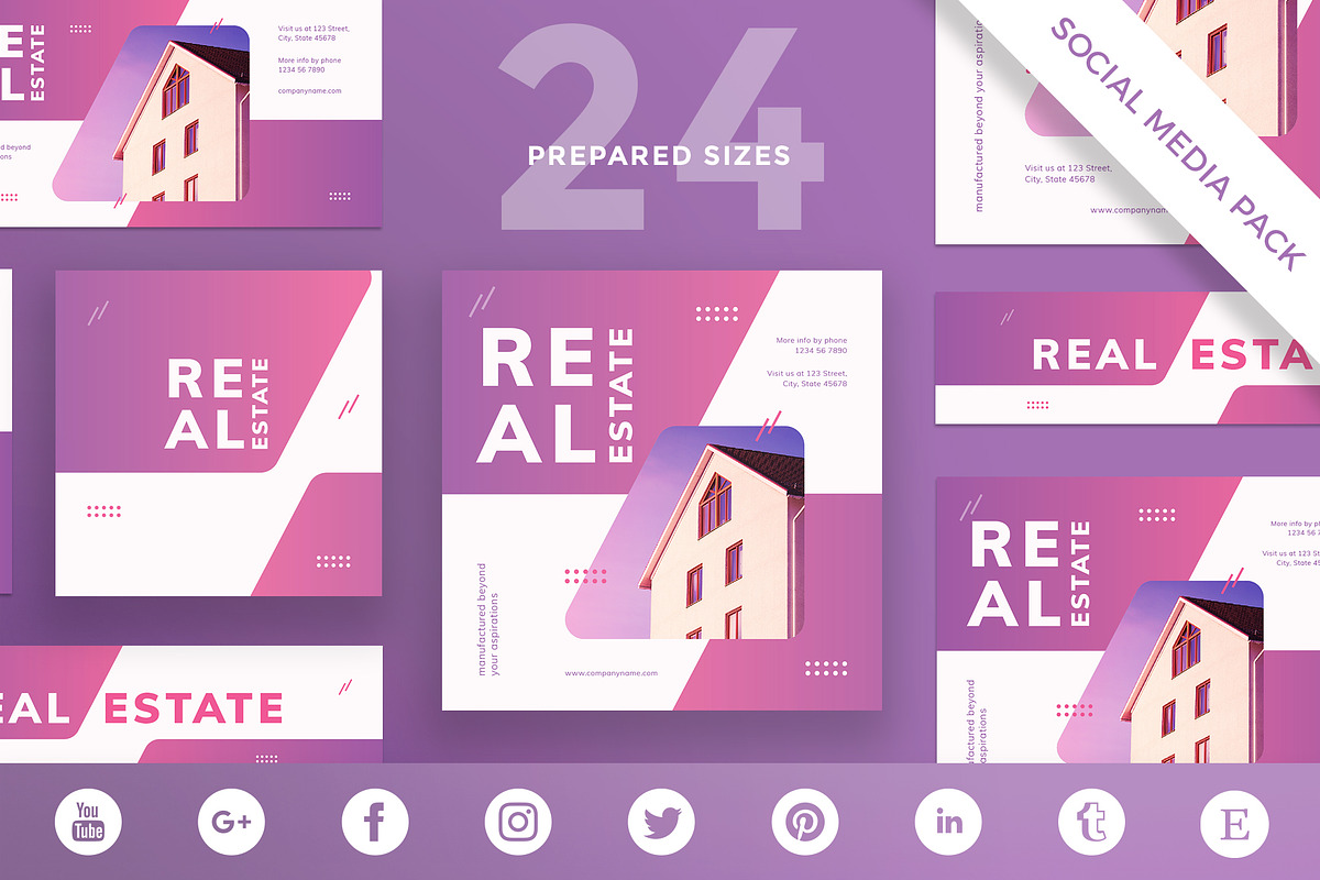 Social Media Pack | Real Estate Agen in Social Media Templates - product preview 8
