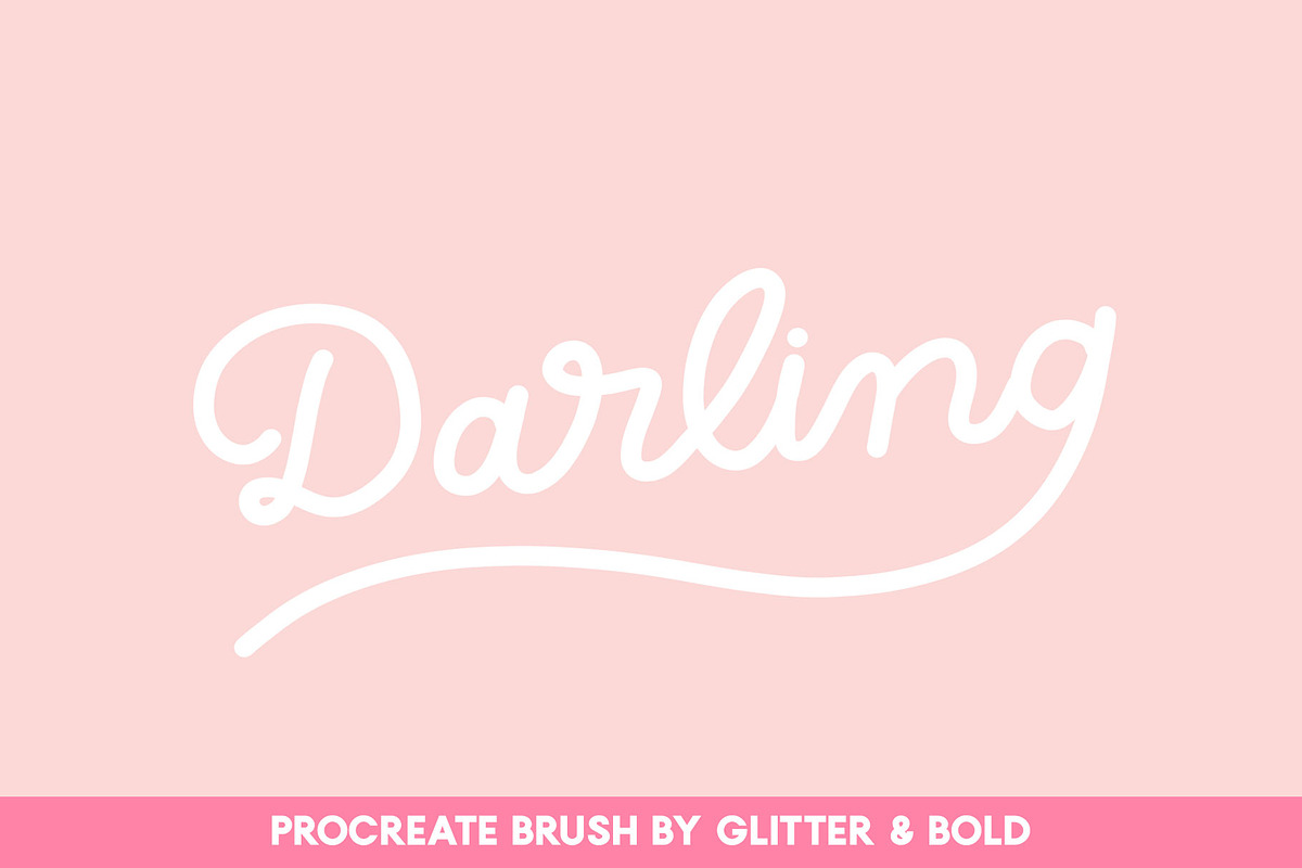 Darling Monoline Procreate Brush in Add-Ons - product preview 8