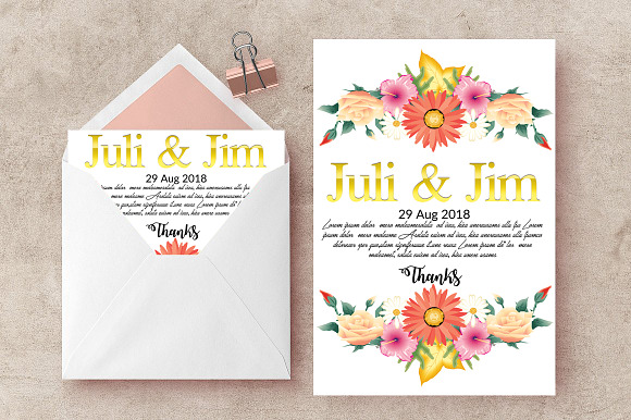 Floral Save The Date Invitation Card in Wedding Templates - product preview 1