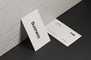 5 White Business Card Mockup Pack