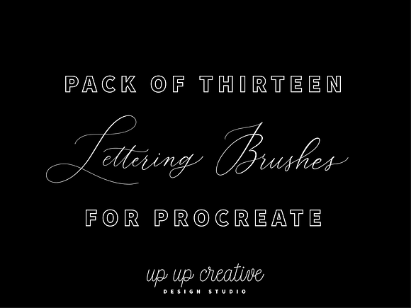 Thirteen Procreate Lettering Brushes in Photoshop Brushes - product preview 12