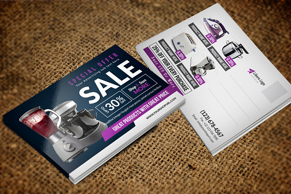 Product Promotion Postcard Design in Postcard Templates - product preview 3
