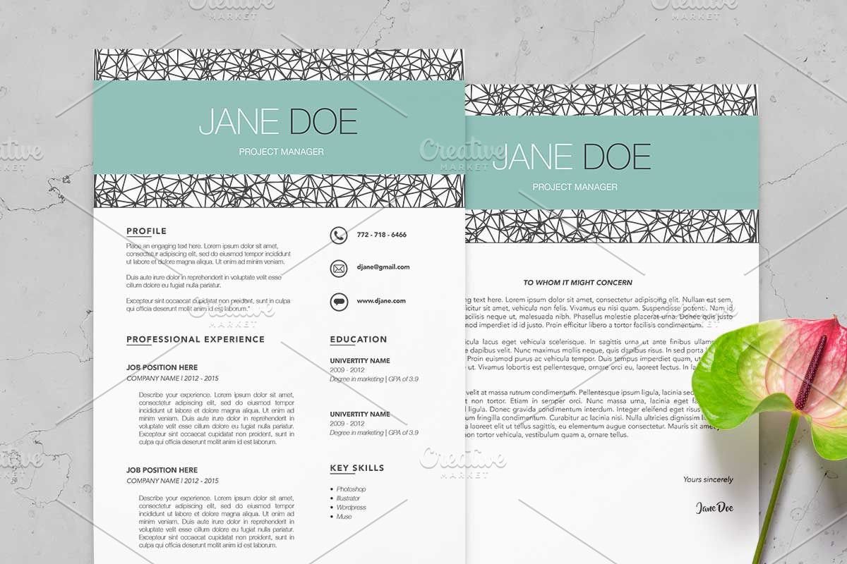 Modena | Resume & Cover Letter in Letter Templates - product preview 8