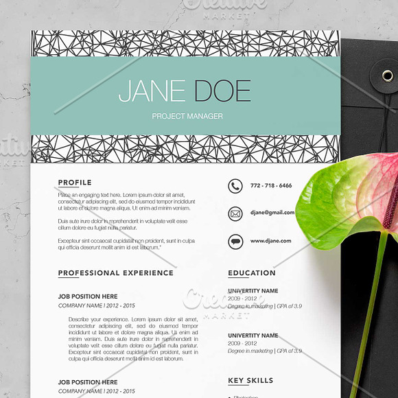 Modena | Resume & Cover Letter in Letter Templates - product preview 1