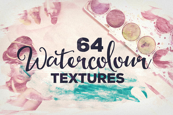 64 Watercolor Textures in Textures - product preview 4