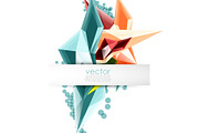 Colorful blooming crystals vector abstract background