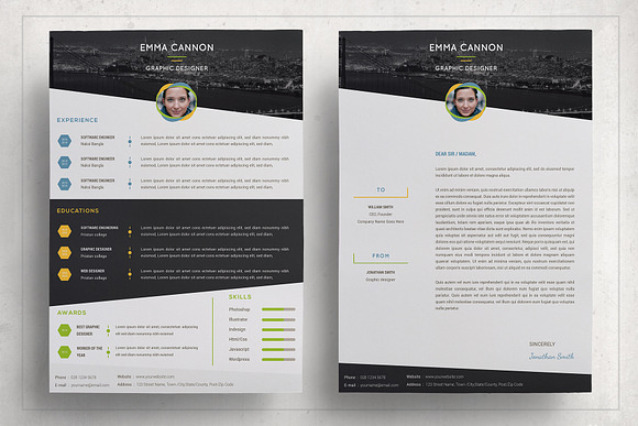 Resume & Cover Letter Template in Letter Templates - product preview 3