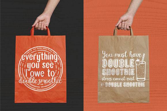 Double smoothie font duo & family in Script Fonts - product preview 4