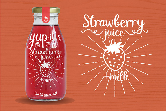 Double smoothie font duo & family in Script Fonts - product preview 5