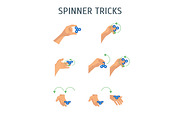 Hands Holding Spinner Tricks