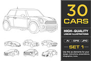 Vector Car illustrations (1st SET)