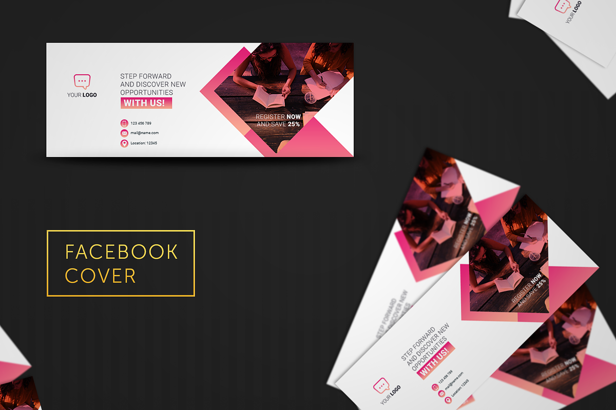 Language Center Facebook Cover in Facebook Templates - product preview 8