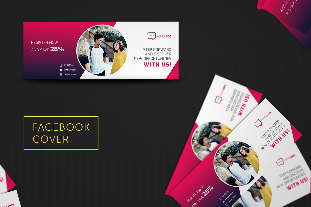 Language Center Facebook Cover in Facebook Templates - product preview 8