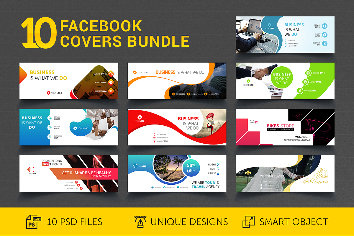 10 Facebook Covers Bundle in Facebook Templates - product preview 8