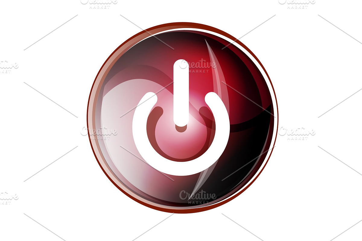 Power button icon, start symbol in Illustrations - product preview 8