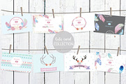 8 cute lovely design boho cards7#