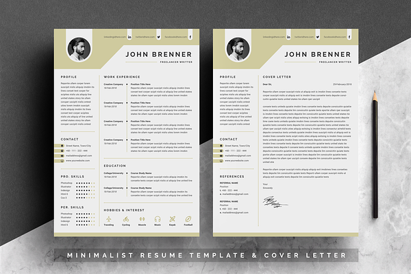 Minimal Resume Template 2 Pages