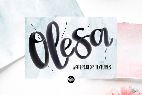 Olesa Watercolor OpenType SVG Font in Script Fonts - product preview 5