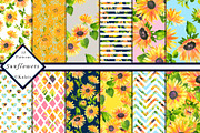 Sunflower Digital Paper / Patterns