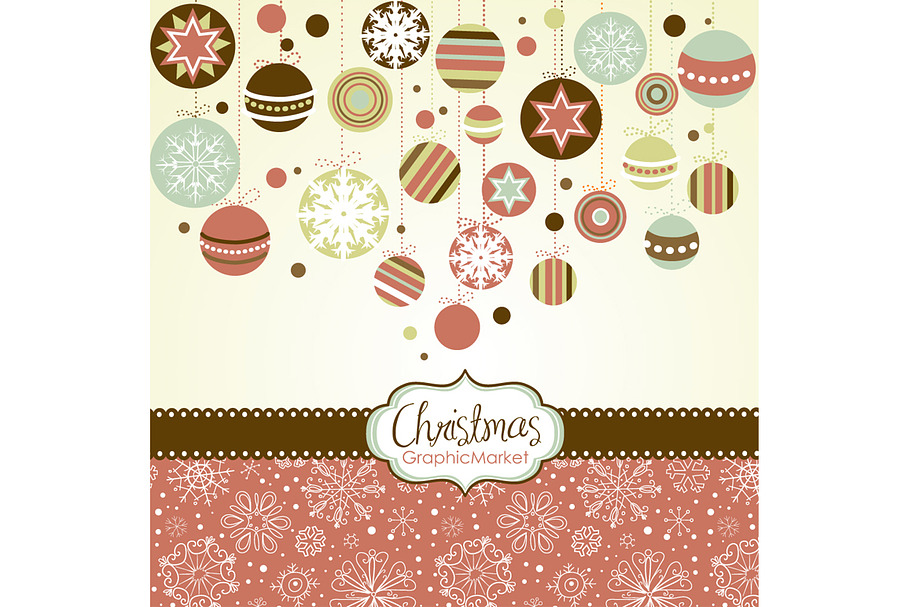 Christmas Clip Art, Retro ornaments in Illustrations - product preview 8