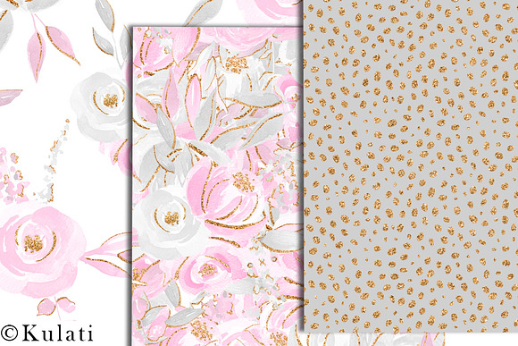 Pink and Grey Floral Patterns in Patterns - product preview 1