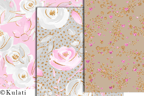 Pink and Grey Floral Patterns in Patterns - product preview 4