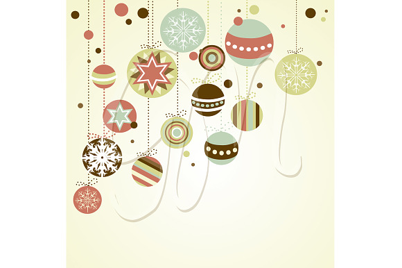 Christmas Clip Art, Retro ornaments in Illustrations - product preview 2