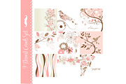 Digital Floral Card Set of 9 Designs