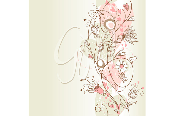 Digital Floral Card Set of 9 Designs in Illustrations - product preview 1