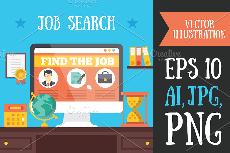 Job Search in Illustrations - product preview 8
